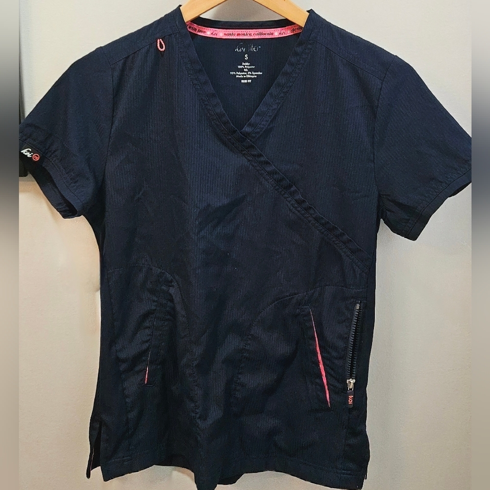 Koi Lite Scrub Top Navy Blue Women's Small